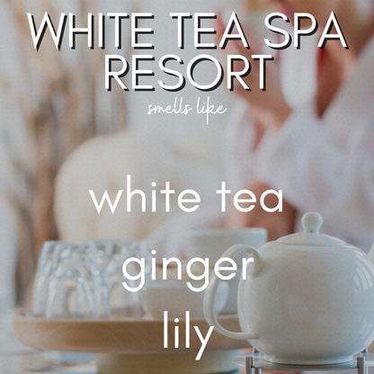 13 oz White Tea Spa Resort - Hand Poured, Non-toxic, Coconut Soy Blend Candle --Monaco