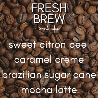 9oz Fresh Brew Wood Wick Candle | Coconut Soy | Glam Tin