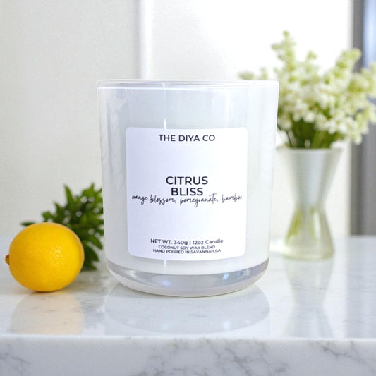 12 oz Citrus Bliss |  Iridescent Jar Coconut Soy Candle