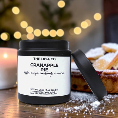 9  oz Crannapple Pie Glam Tin| Coconut Soy Candle