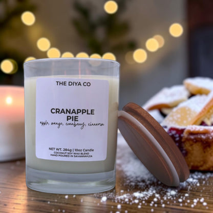 10  oz Crannapple Pie| Coconut Soy Candle