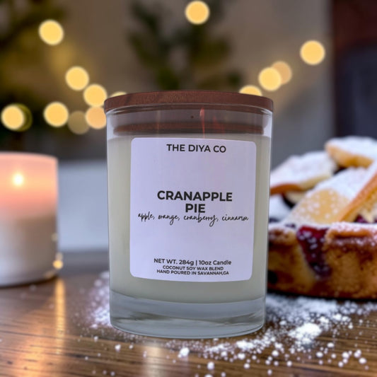 10  oz Crannapple Pie| Coconut Soy Candle