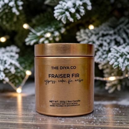 9 oz Glam Tin Fraiser Fir | Coconut Soy Candle