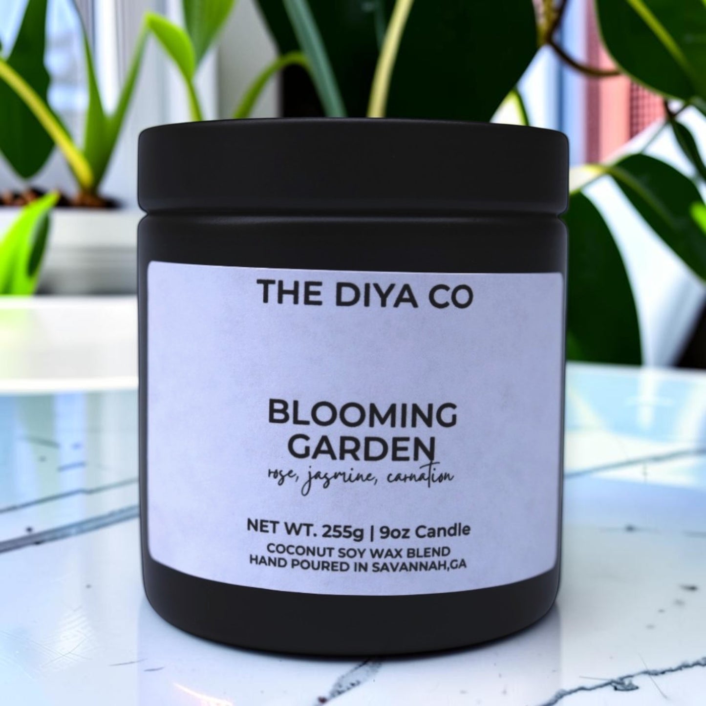 9oz Blooming Garden Wood Wick Candle | Coconut Soy | Glam Tin