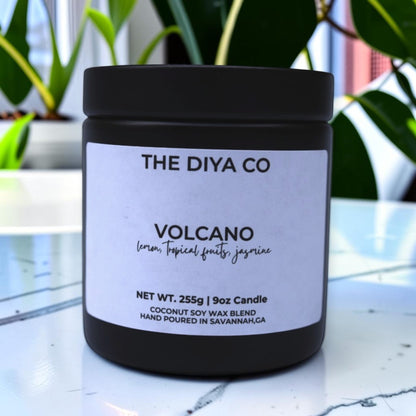 9oz Volcano (Dupe) Wood Wick Candle | Coconut Soy | Glam Tin