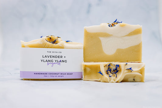 Lavender, ylang ylang, and bergamot handmade Soap, Natural, Palm-Oil Free