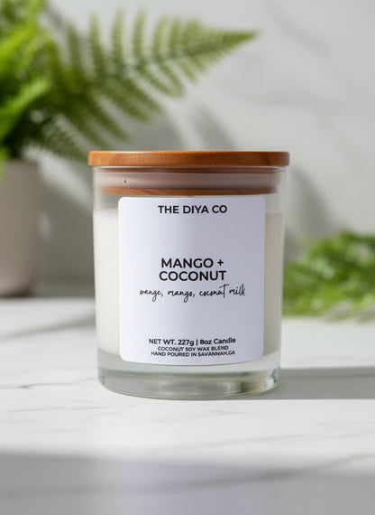 8 oz Mango and Coconut | Coconut Soy Candle