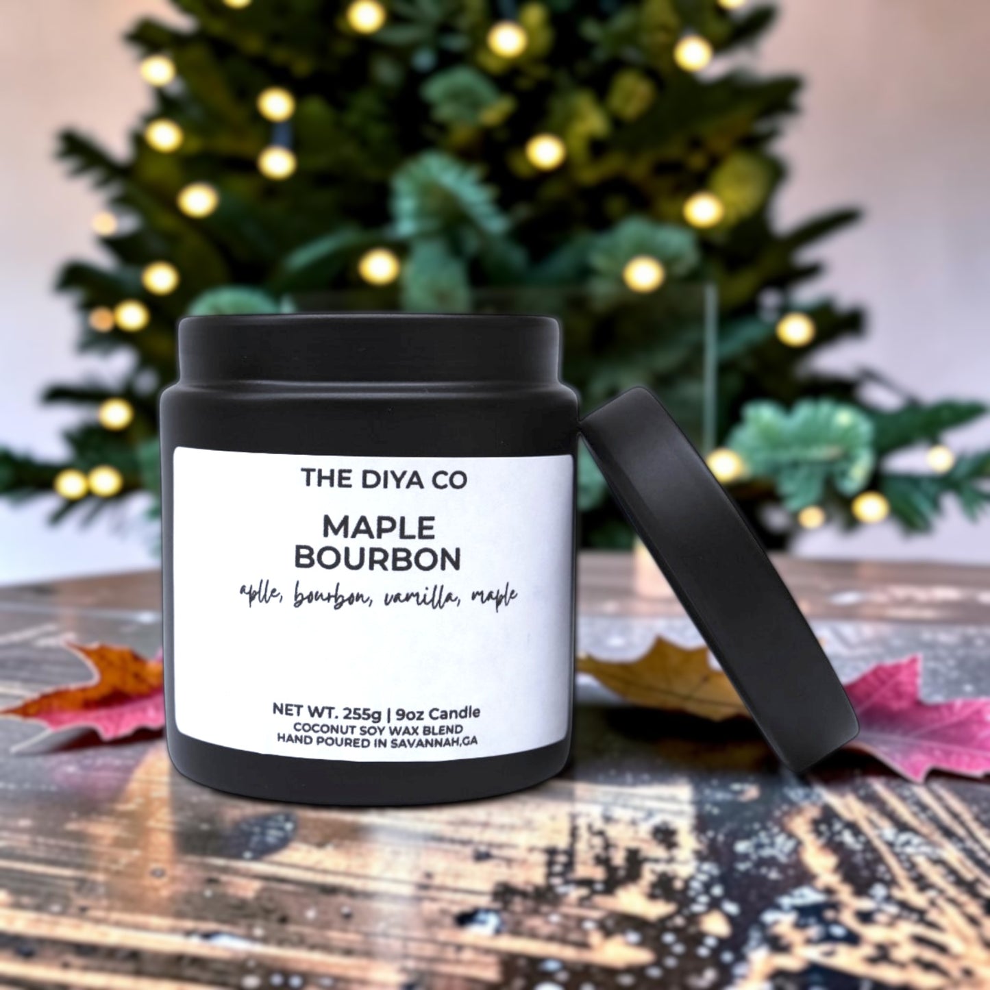 9 oz Glam Tin Maple Bourbon | Coconut Soy Candle