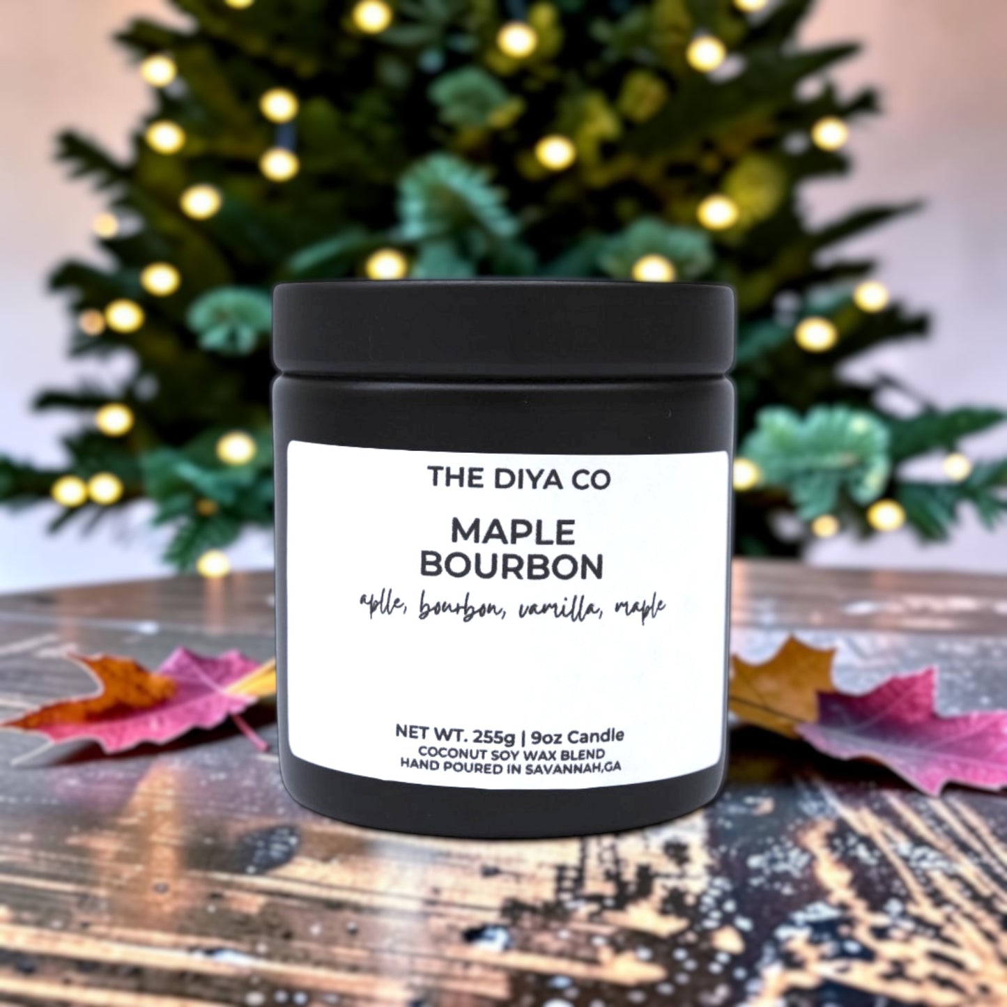 9 oz Glam Tin Maple Bourbon | Coconut Soy Candle