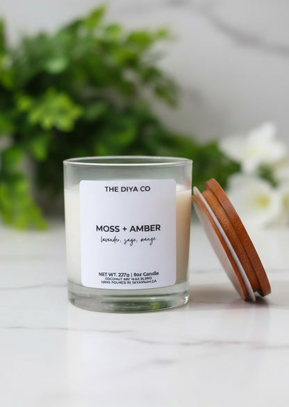 8 oz Moss and Amber | Coconut Soy Candle