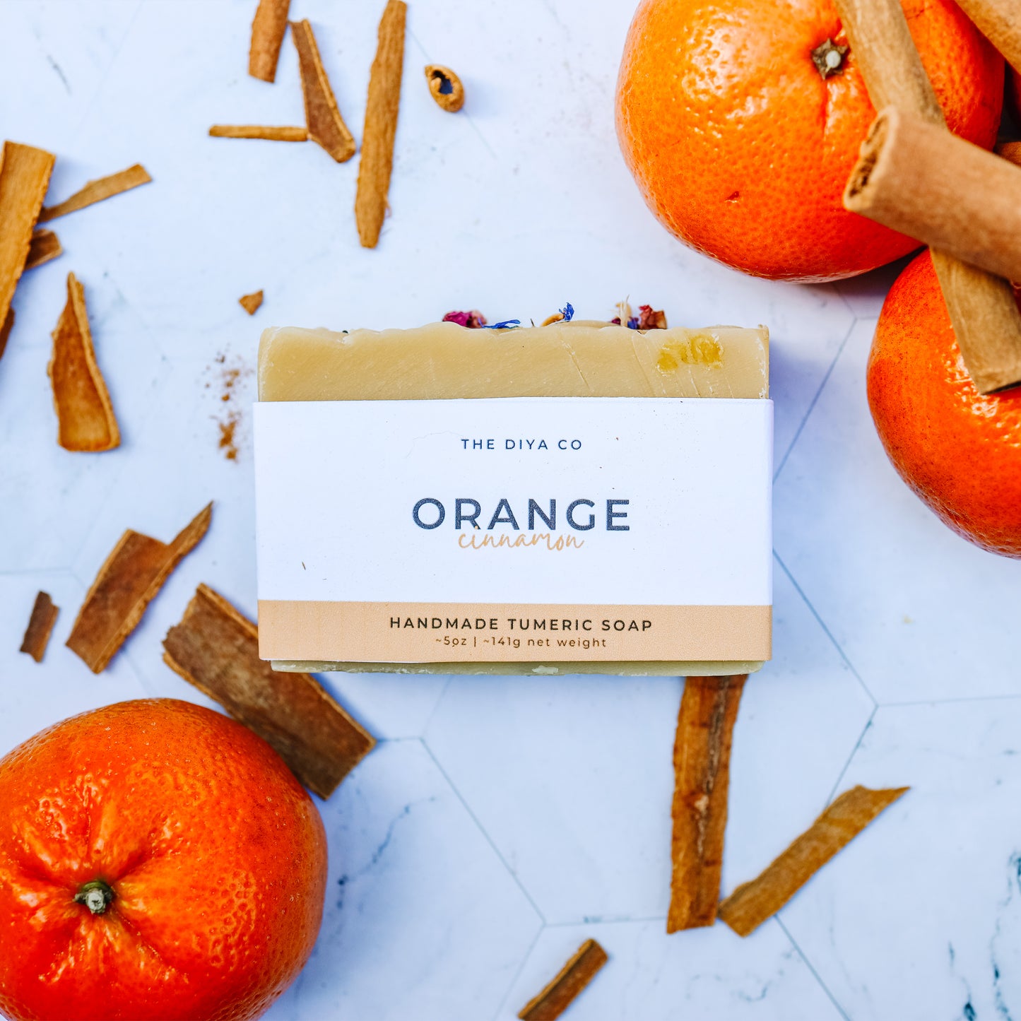 Orange Cinnamon Handmade Tumeric Soap, Natural, Palm-Oil Free