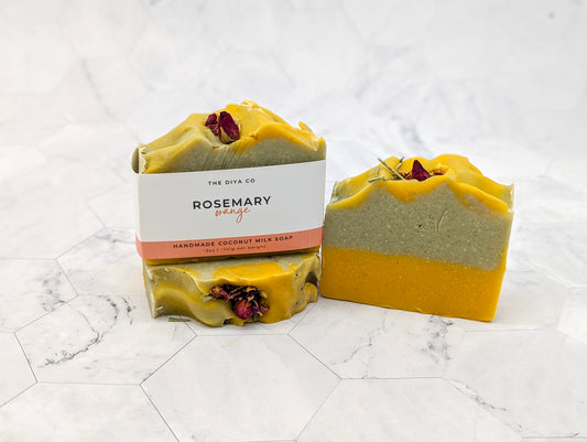 Rosemary Orange Handmade Soap, Natural, Palm-Oil Free