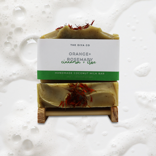 **NEW FALL** Orange, Rosemary, Cinnamon and Clove Handcrafted Soap Bar (palm-oil free)