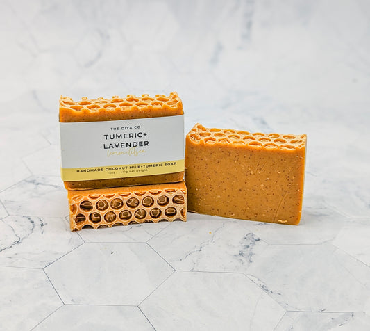 Turmeric, lavender, lemon, litsea handmade Soap, Natural, Palm-Oil Free