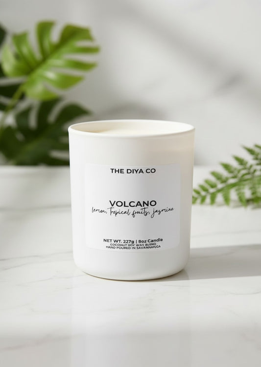 8 oz Volcano (Dupe) Aura Vessel with Metal Lid | Coconut Soy Candle