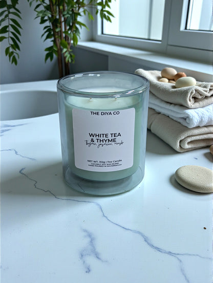 11 oz White Tea + Thyme | Coconut Soy Candle